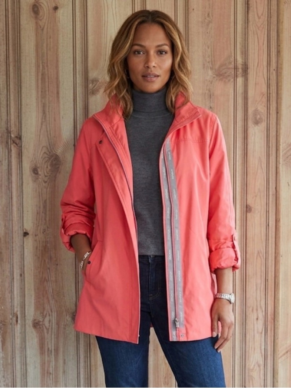 Calvin Klein Coral Lightweight Utility Jacket - Women